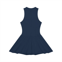 Wolvyn Apparel Women’s Ruched Sleeveless Full-Zip Dress - Wolvyn Apparel