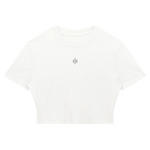 Wolvyn Apparel Women's Slim Ribbed Crop T-Shirt - Wolvyn Apparel