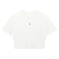 Wolvyn Apparel Women's Slim Ribbed Crop T-Shirt - Wolvyn Apparel