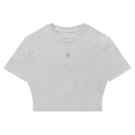 Wolvyn Apparel Women's Slim Ribbed Crop T-Shirt - Wolvyn Apparel