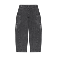 Wolvyn Apparel Women's Vintage Wash Barrel Leg Jeans - Wolvyn Apparel