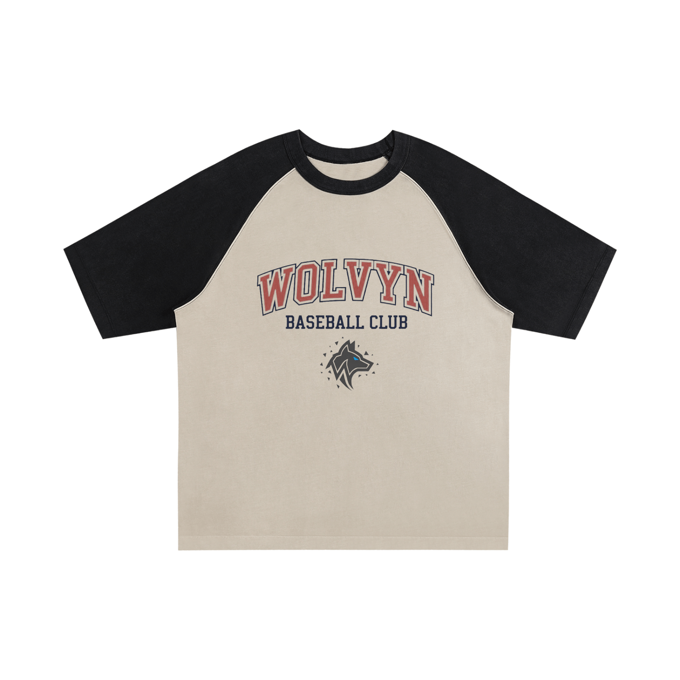 Wolvyn Baseball Club Color - Blocked Raglan Sleeve T-Shirt - Wolvyn Apparel