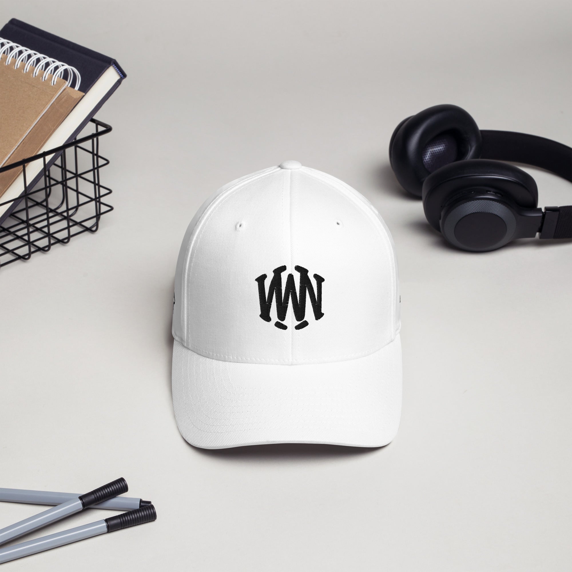 Wolvyn Black Stitch Structured Twill Cap - Wolvyn Apparel