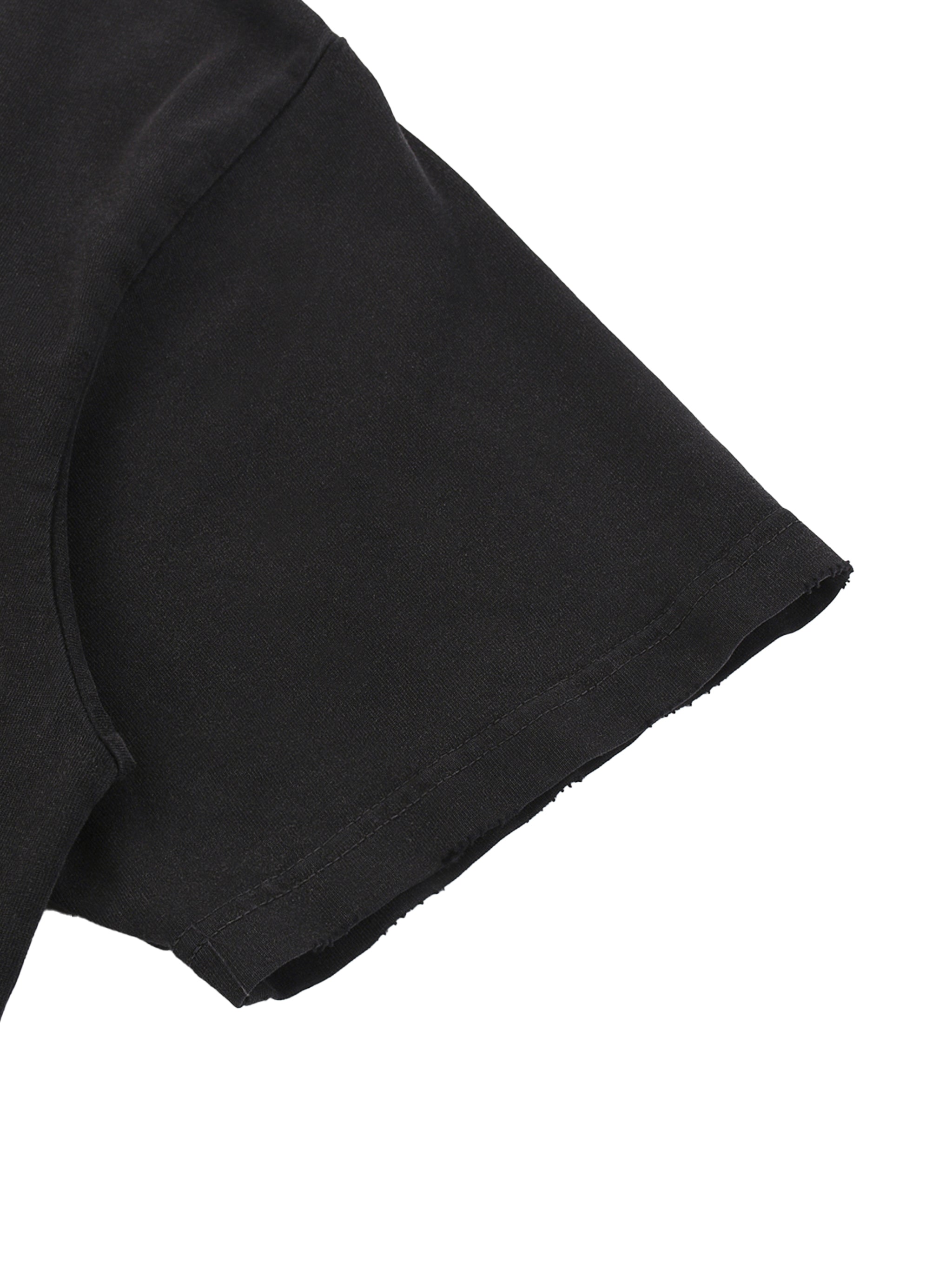 Wolvyn Blindfold Snow Washed Raw - Hem T-Shirt - Wolvyn Apparel