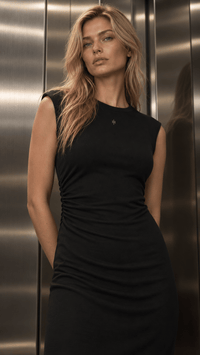 Wolvyn ‘Bryanna’ Women’s Ruched Sleeveless Dress - Wolvyn Apparel