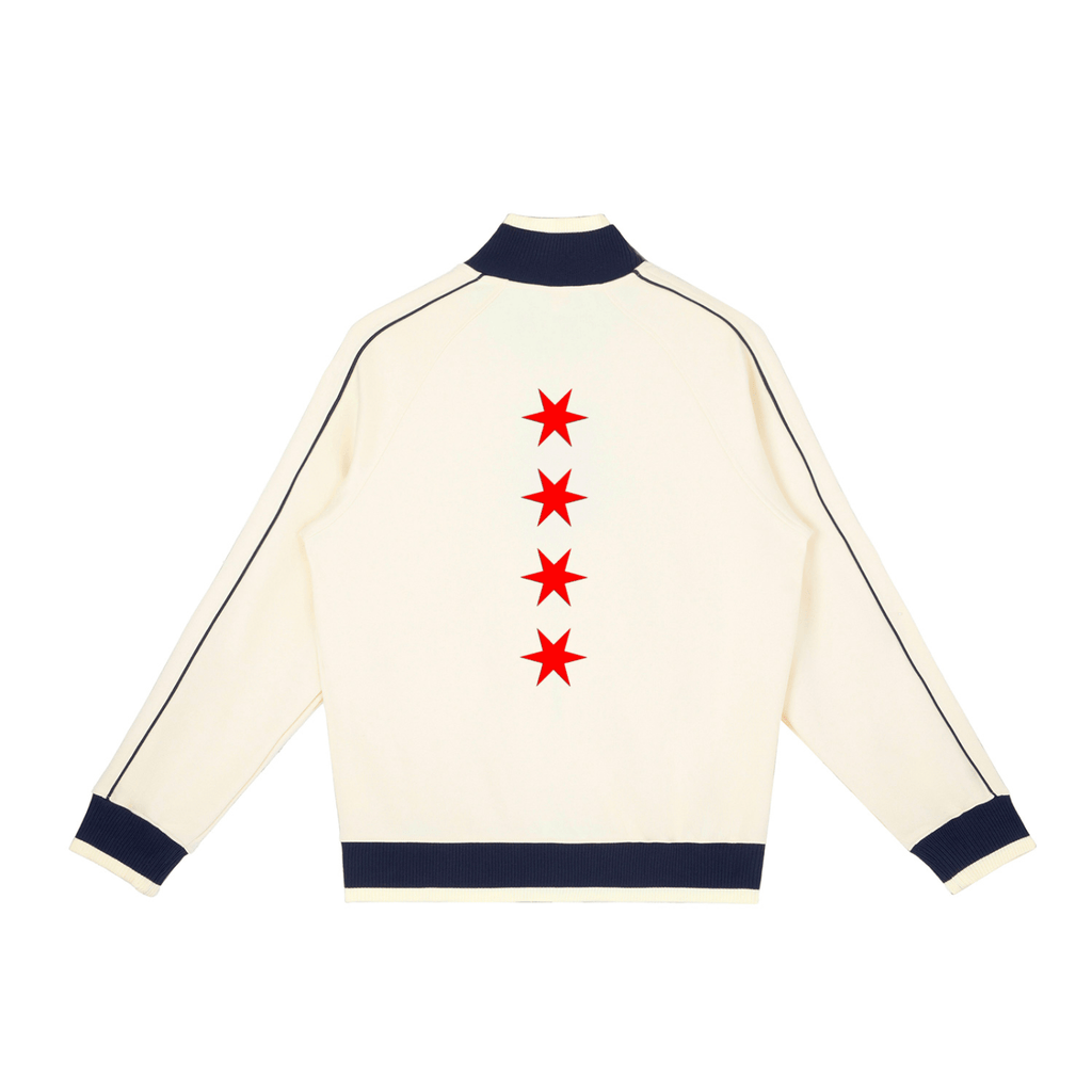 Wolvyn Chi Red Color Block Raglan Sleeve Zip Track Jacket - Wolvyn Apparel