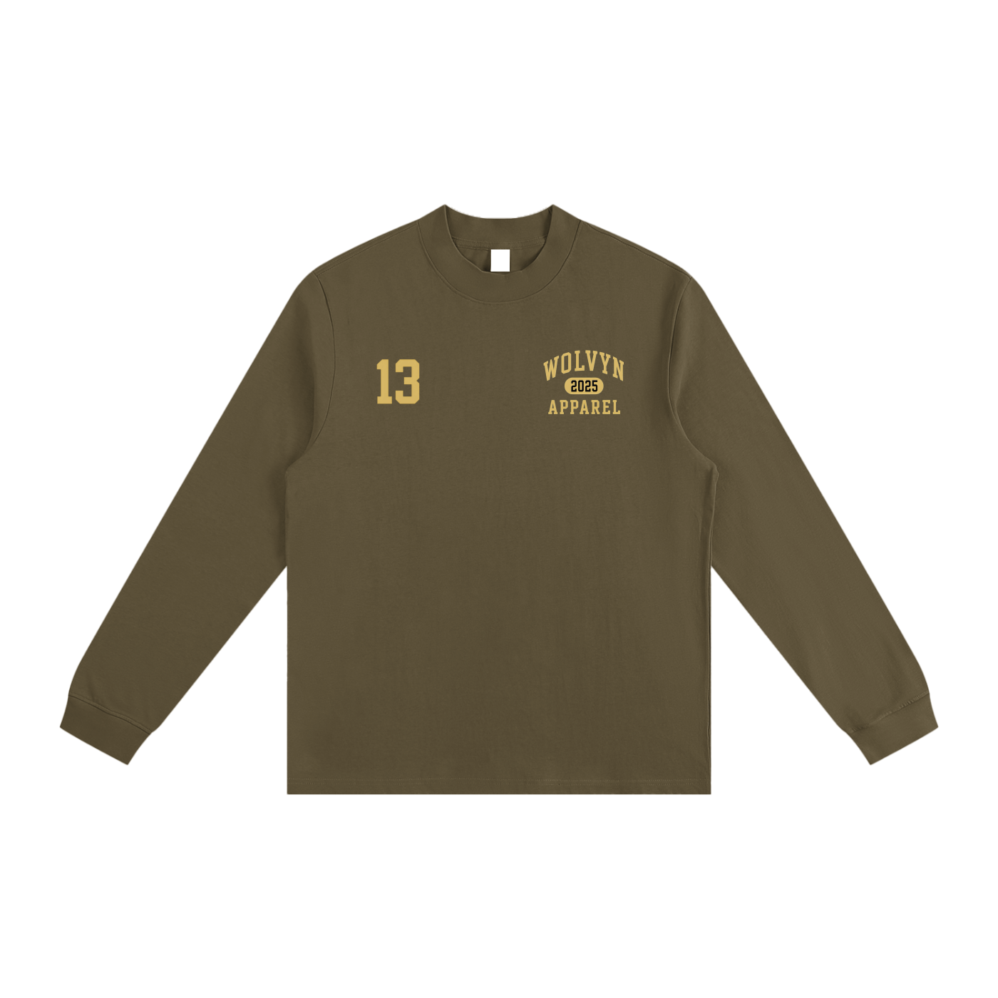 Wolvyn Collegiate Non - Shrink Mock Neck Sweatshirt - Wolvyn Apparel