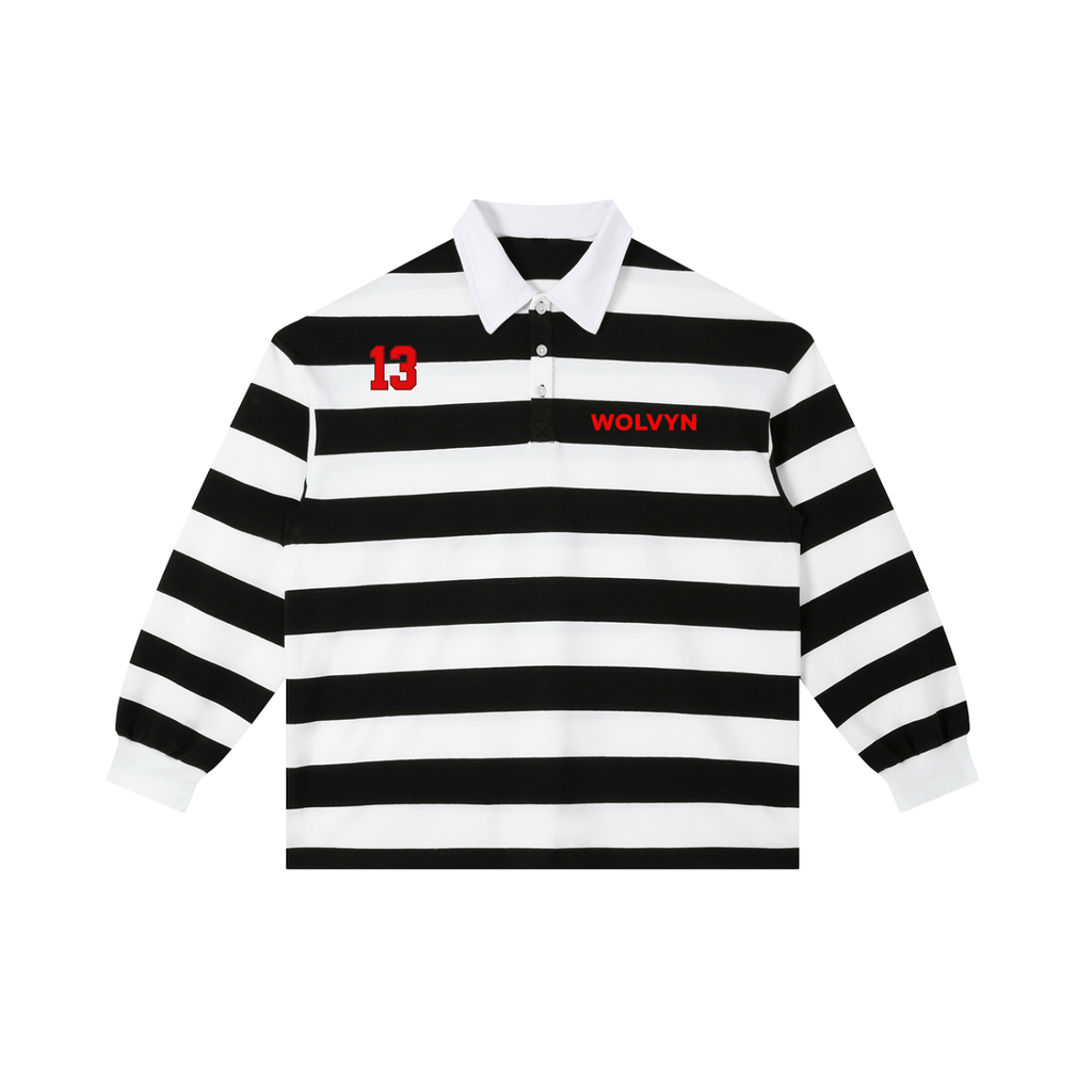 Wolvyn Color Block Stripe Polo Shirt