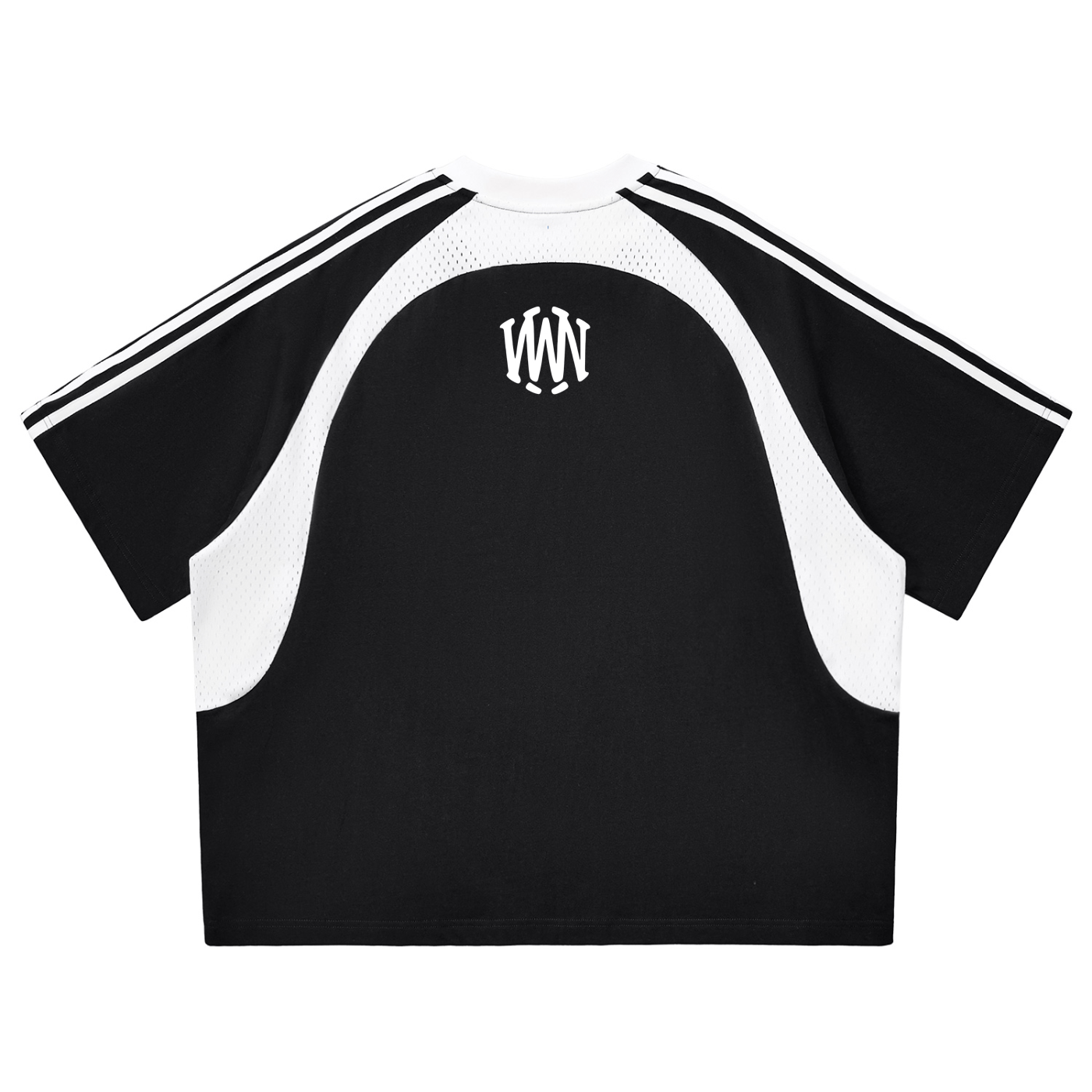Wolvyn Contrast Stripes Panel Mesh T-shirt - Wolvyn Apparel
