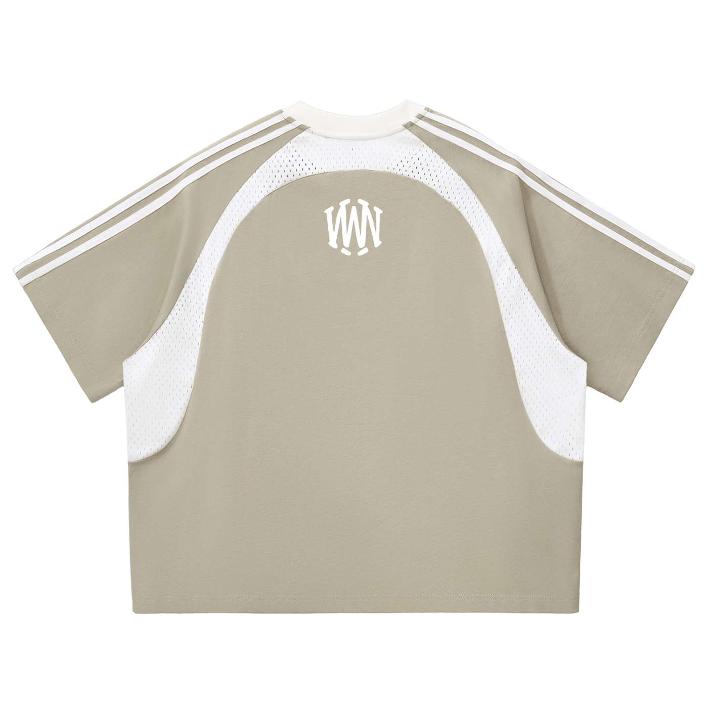 Wolvyn Contrast Stripes Panel Mesh T-shirt - Wolvyn Apparel