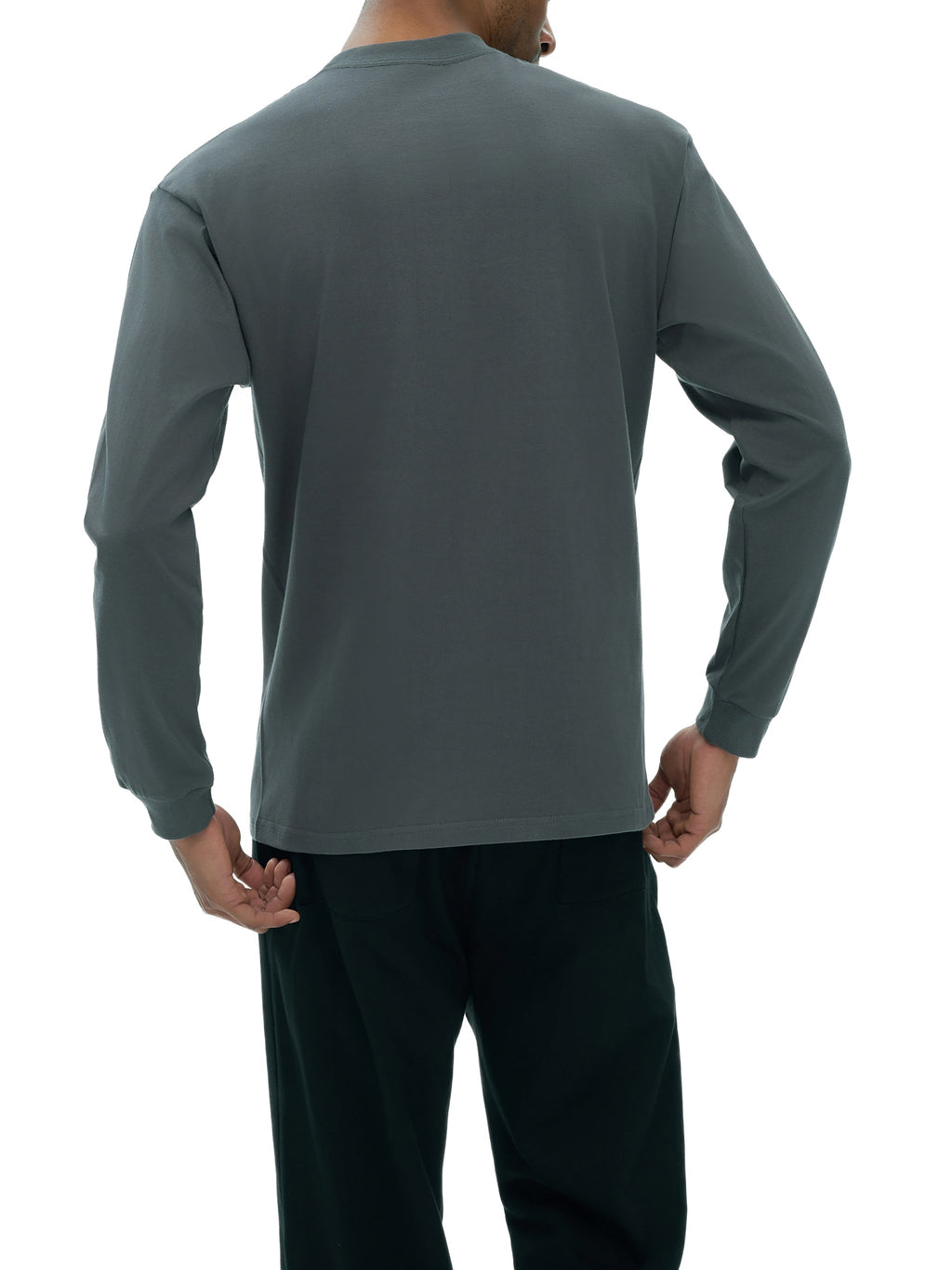 Wolvyn Crew Neck Drop Shoulder Long Sleeve Shirt - Wolvyn Apparel