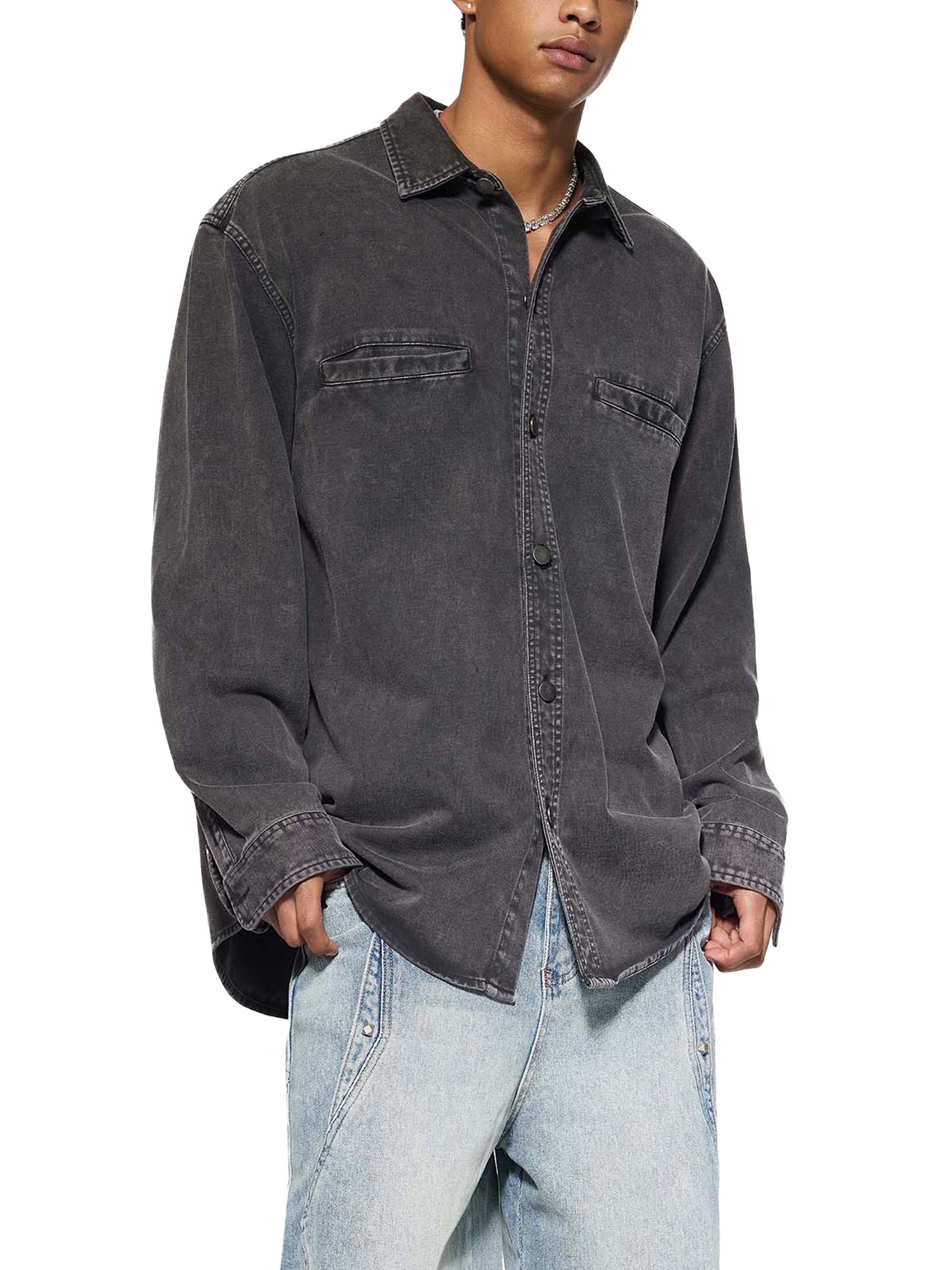 Wolvyn Denim Vintage Washed Heavyweight Shacket - Wolvyn Apparel