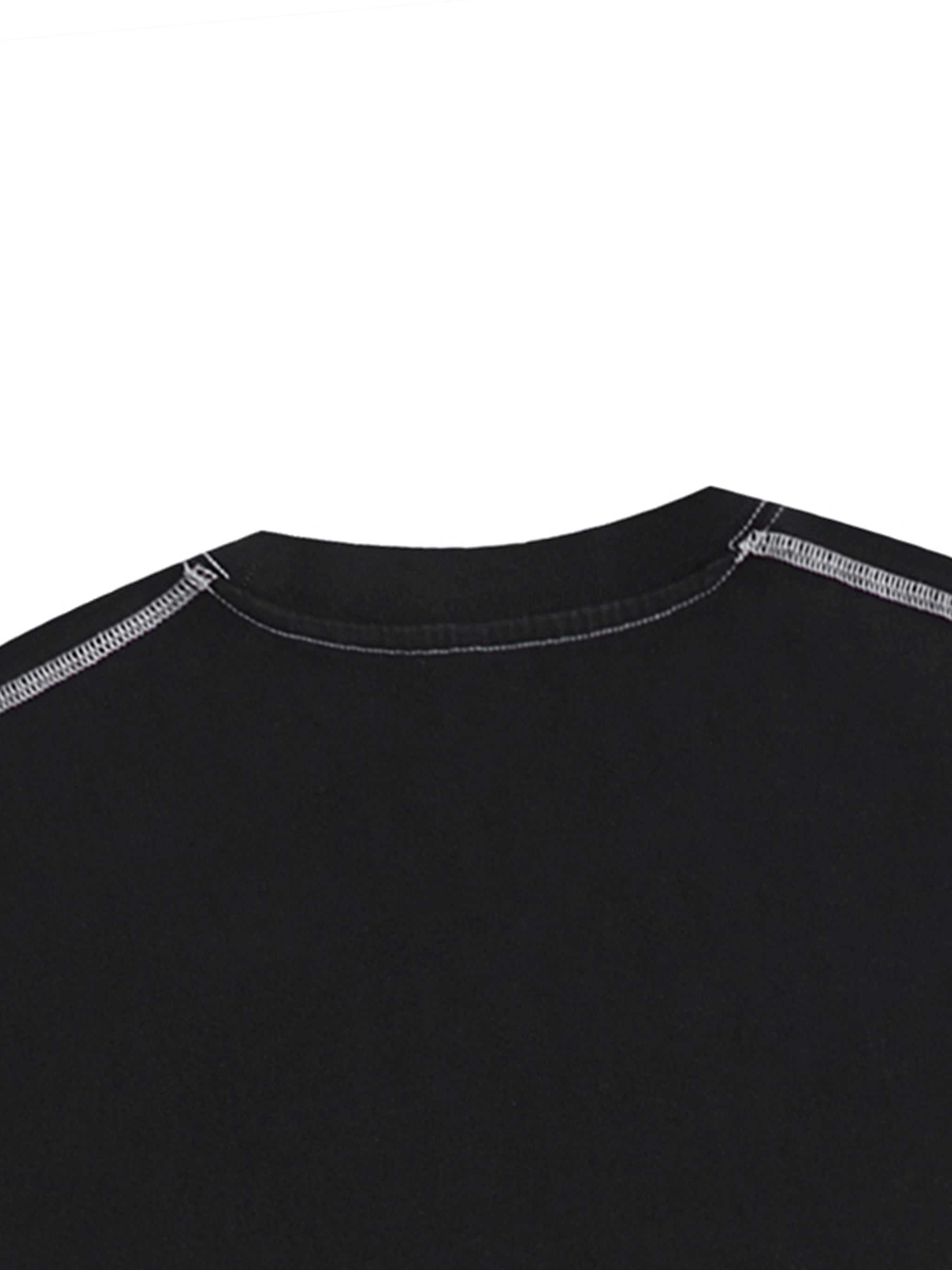 Wolvyn Japanese Streetwear Contrast - Stitched Cotton T-Shirt - Wolvyn Apparel