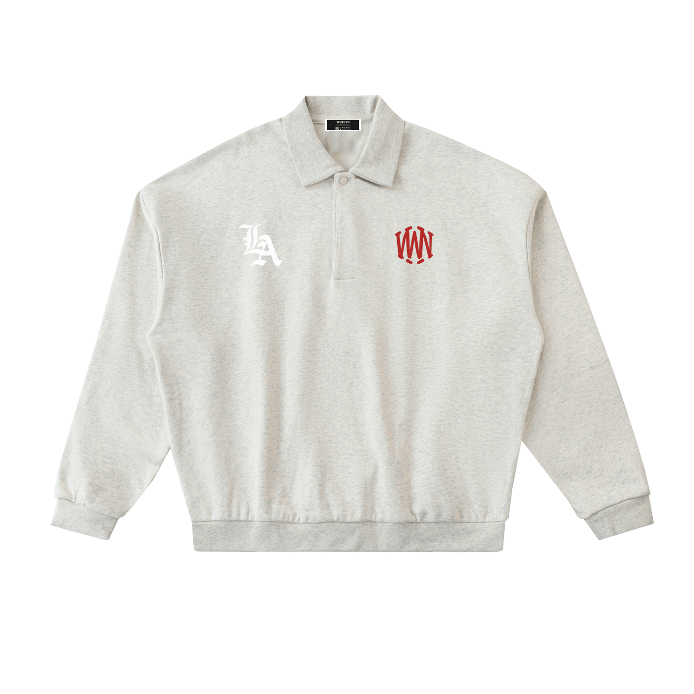 Wolvyn “LA” Heavyweight Fleece Polo Sweatshirt - Wolvyn Apparel