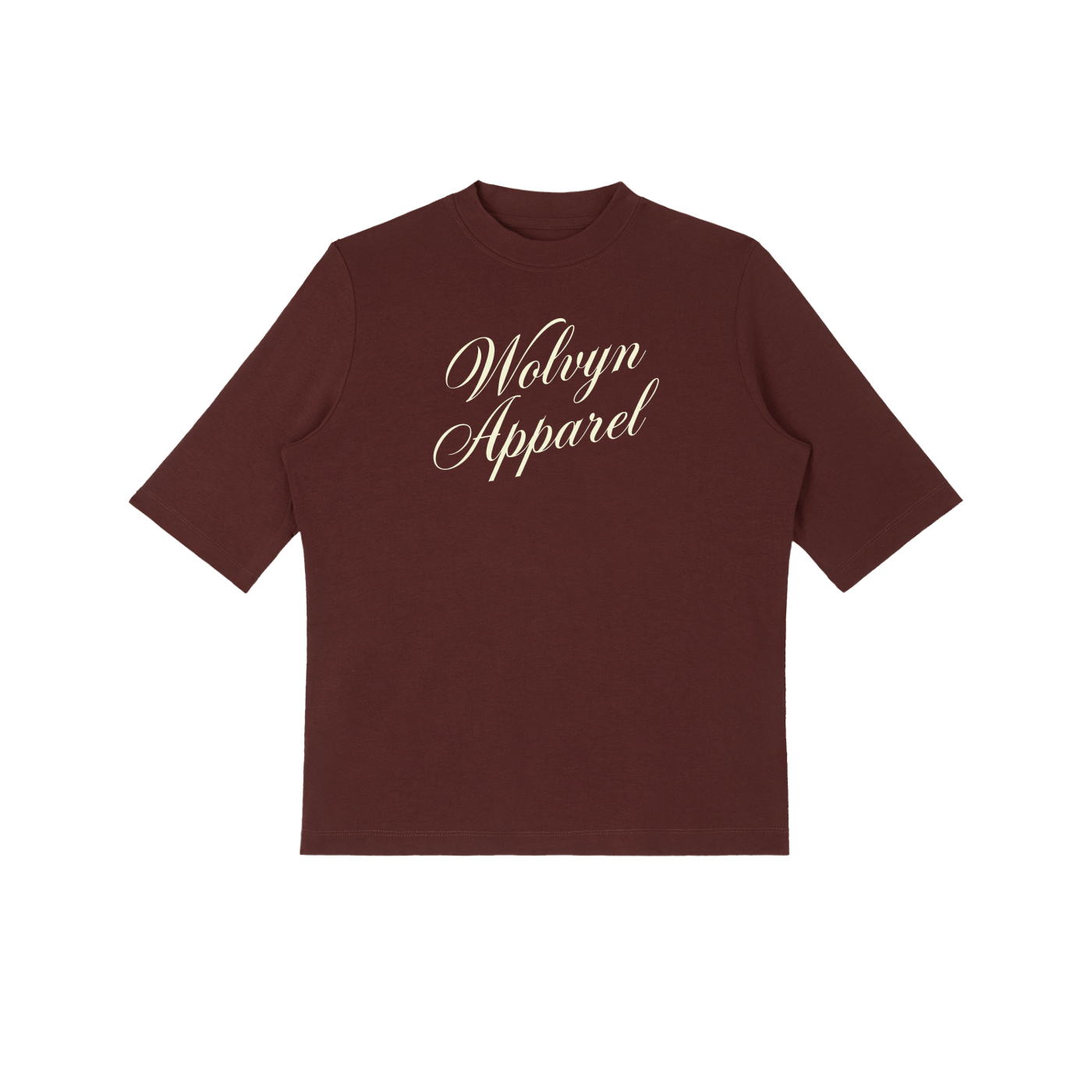 Wolvyn Ladies Essential Mock Neck 3/4 Sleeve T-Shirt - Wolvyn Apparel