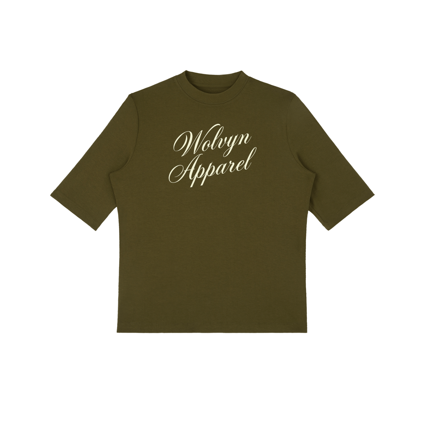 Wolvyn Ladies Essential Mock Neck 3/4 Sleeve T-Shirt - Wolvyn Apparel