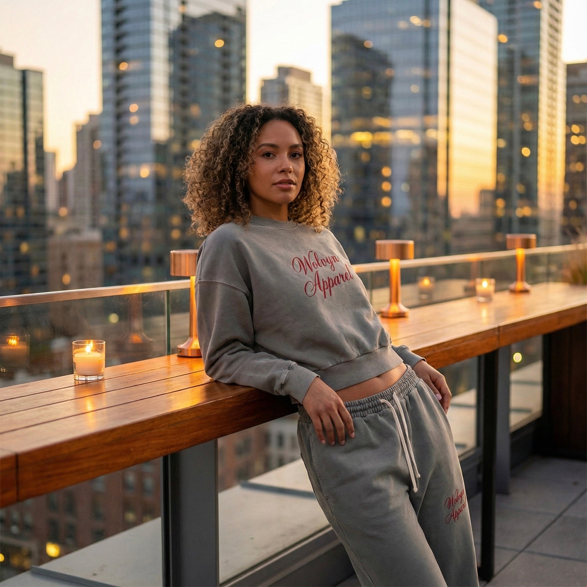 Wolvyn Ladies Vintage Washed Cropped Sweatshirt - Wolvyn Apparel