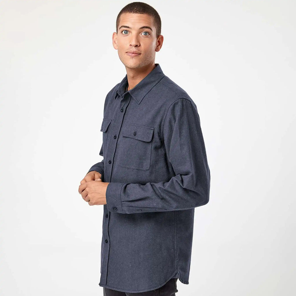 Wolvyn Mens Solid Flannel Shirt - Wolvyn Apparel