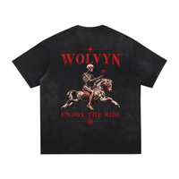 Wolvyn ‘Merry-Go-Round’ Vintage Washed Hand-Frayed T-Shirt - Wolvyn Apparel
