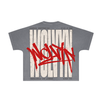 Wolvyn ‘Overprint’ 310GSM Unisex Vintage-Wash Batwing Sleeve T-shirt - Wolvyn Apparel