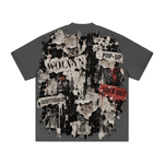 Wolvyn ‘Pop-Up Wall Poster’ 425GSM Unisex Heavyweight Double-Yarn Drop-Shoulder T-Shirt - Wolvyn Apparel
