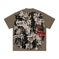 Wolvyn ‘Pop-Up Wall Poster’ 425GSM Unisex Heavyweight Double-Yarn Drop-Shoulder T-Shirt - Wolvyn Apparel