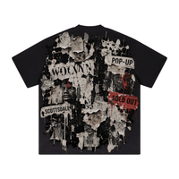 Wolvyn ‘Pop-Up Wall Poster’ 425GSM Unisex Heavyweight Double-Yarn Drop-Shoulder T-Shirt - Wolvyn Apparel