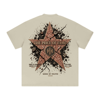 Wolvyn ‘Price of Fame’ 425GSM Unisex Heavyweight Double-Yarn Drop-Shoulder T-Shirt - Wolvyn Apparel