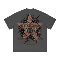 Wolvyn ‘Price of Fame’ 425GSM Unisex Heavyweight Double-Yarn Drop-Shoulder T-Shirt - Wolvyn Apparel
