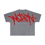 Wolvyn ‘Red Tag’ 310GSM Unisex Vintage-Wash Batwing Sleeve T-shirt - Wolvyn Apparel