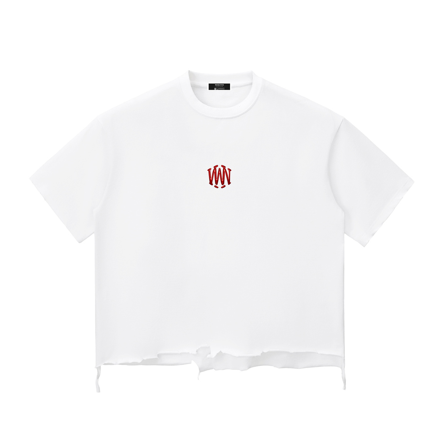 Wolvyn Spidey Snow Wash Raw - Hem Boxy T-shirt - Wolvyn Apparel