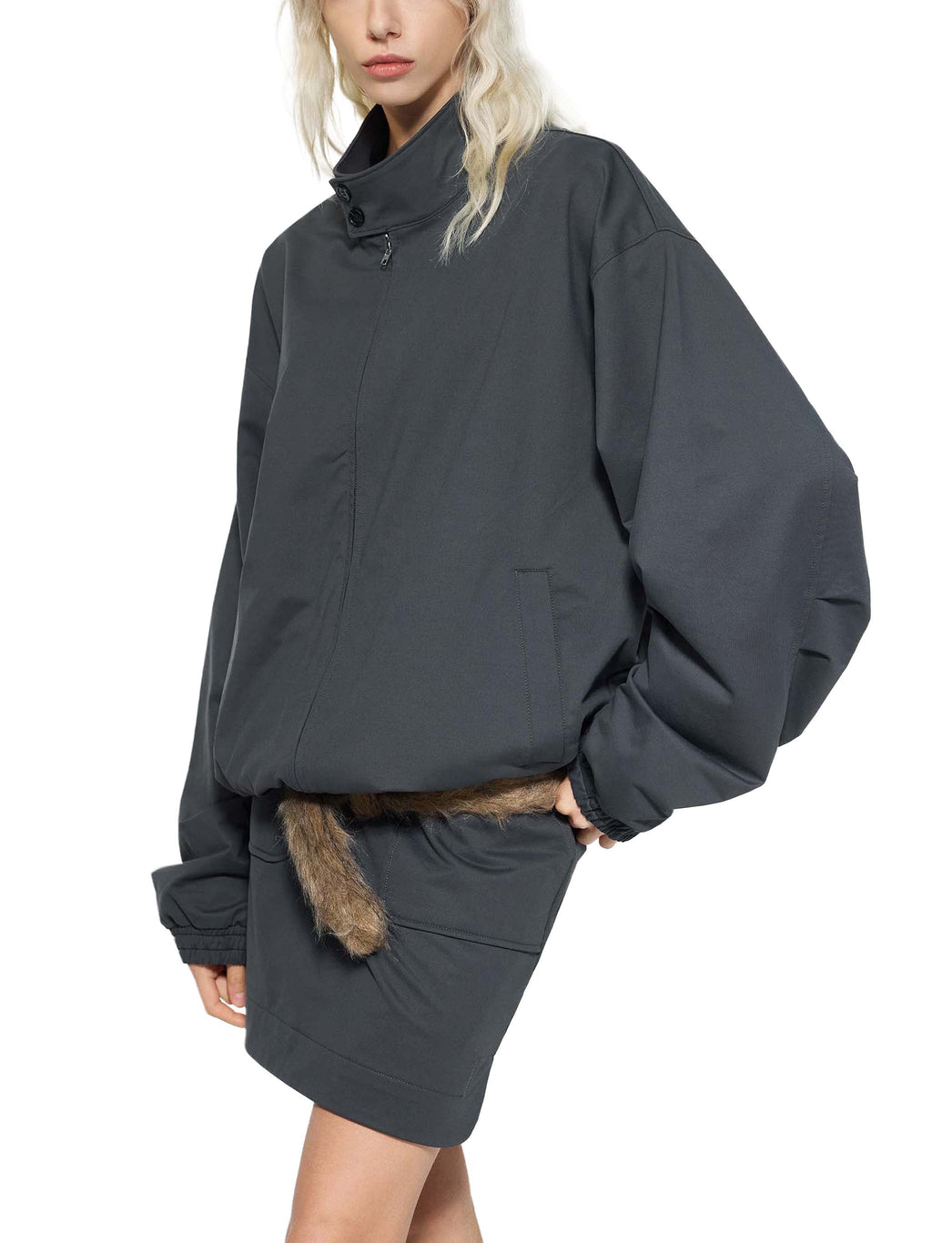 Wolvyn Stand Collar Bomber Jacket - Wolvyn Apparel