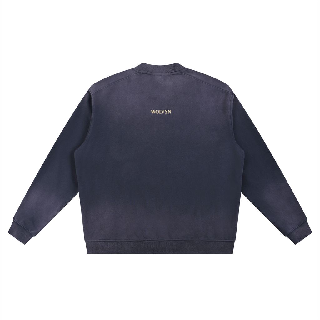 Wolvyn Sun Fade Heavyweight Baseball Jacket - Wolvyn Apparel