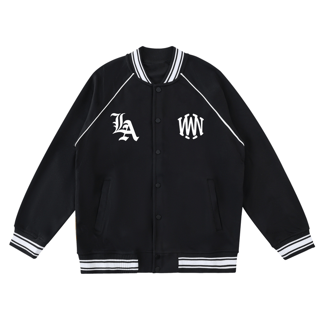 Wolvyn The Nun Contrast Trim Raglan Varsity Jacket - Wolvyn Apparel