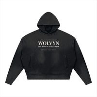 Wolvyn ‘The Wolf of Streetwear’ Unisex Sunfade Distressed Boxy Hoodie - Wolvyn Apparel